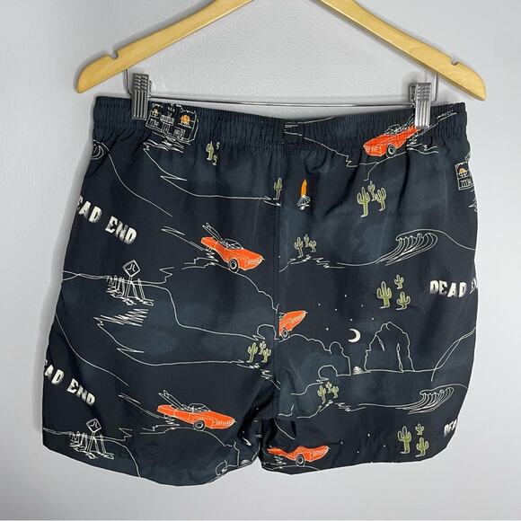 WESC Zack Roadtrip Swim Trunks In Dead End Night 5" Men's Large Preppy - Picture 7 of 10